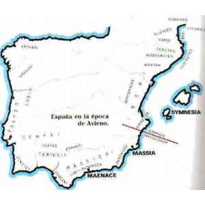 Click para ampliar. Pulsa en el nombre para ver la ficha. Iberia según se conocía en época de Avieno